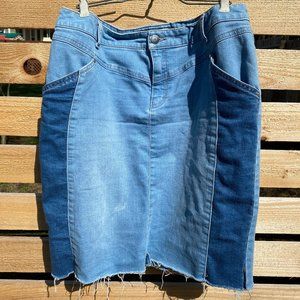 Vintage midi jean skirt